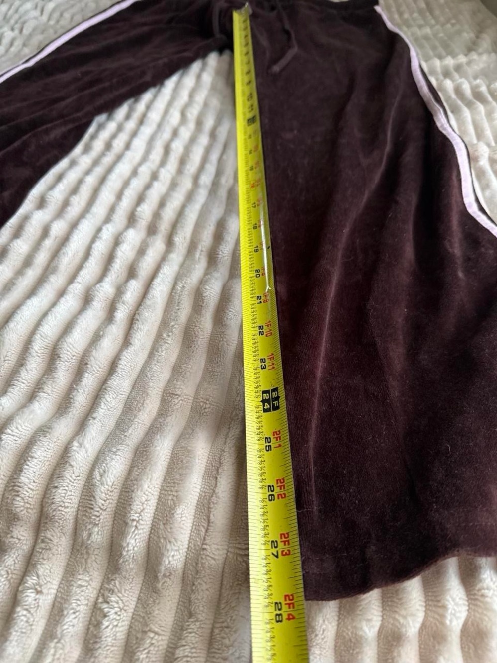 Vintage Y2K velour pink and brown sporty track pants - Picture 7 of 7